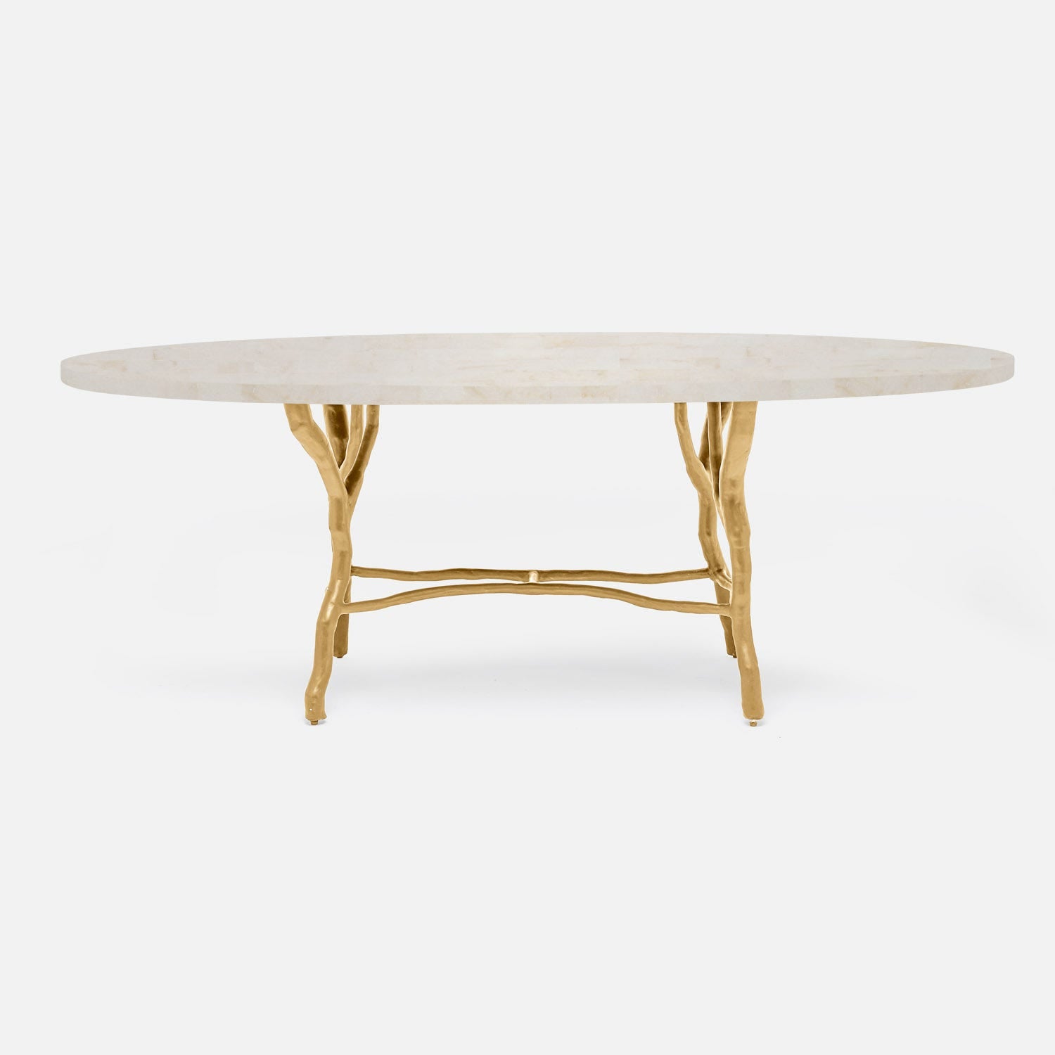 Royce Gold Oval Dining Table