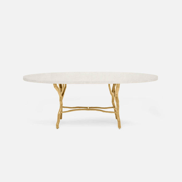 Royce Gold Oval Dining Table