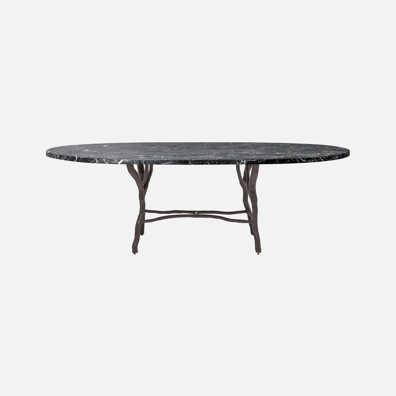 Royce Dark Bronze Oval Dining Table