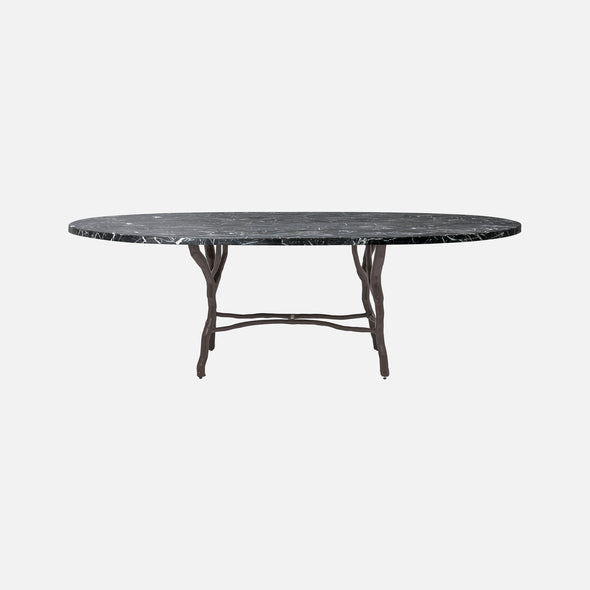 Royce Dark Bronze Oval Dining Table
