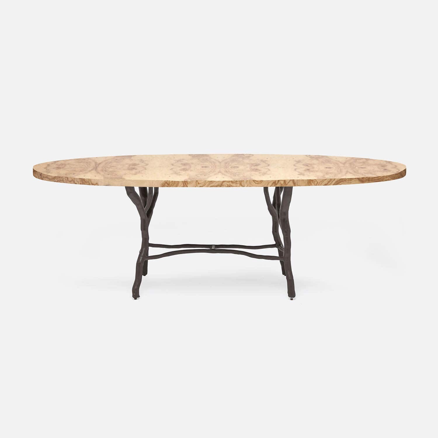 Royce Dark Bronze Oval Dining Table
