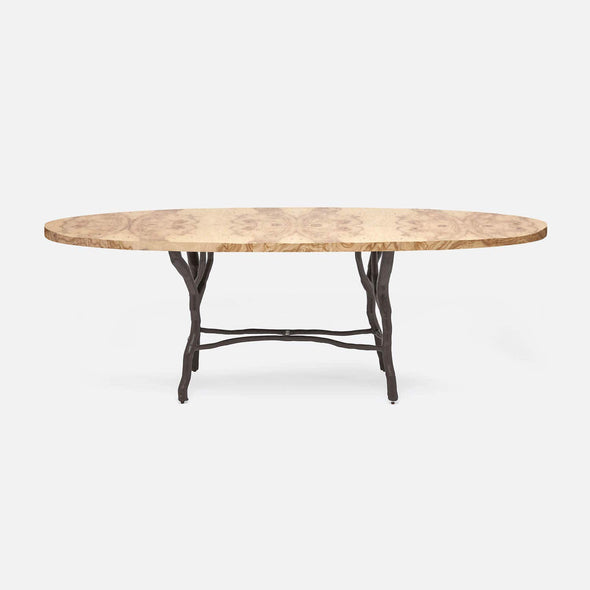 Royce Dark Bronze Oval Dining Table