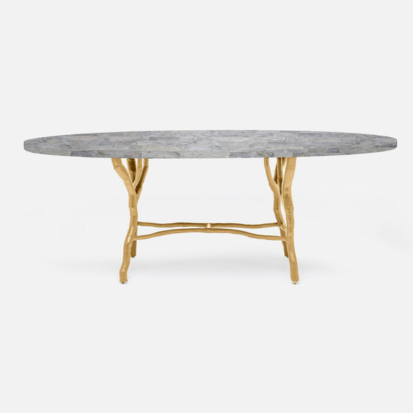 Royce Gold Oval Dining Table
