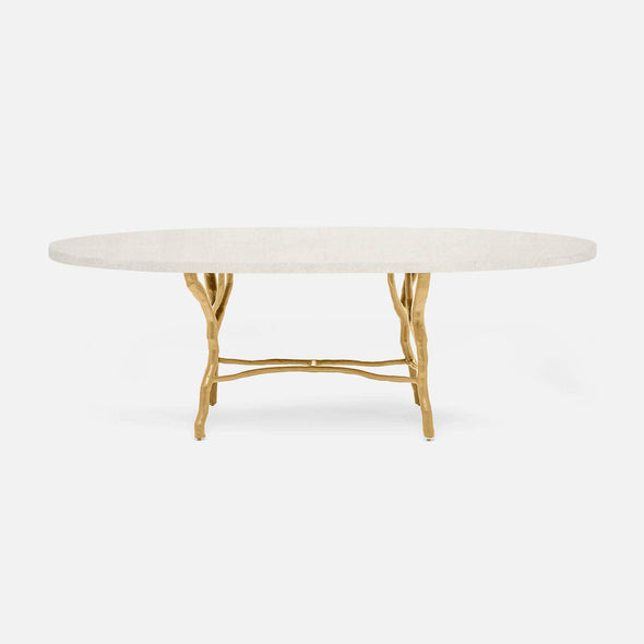 Royce Gold Oval Dining Table