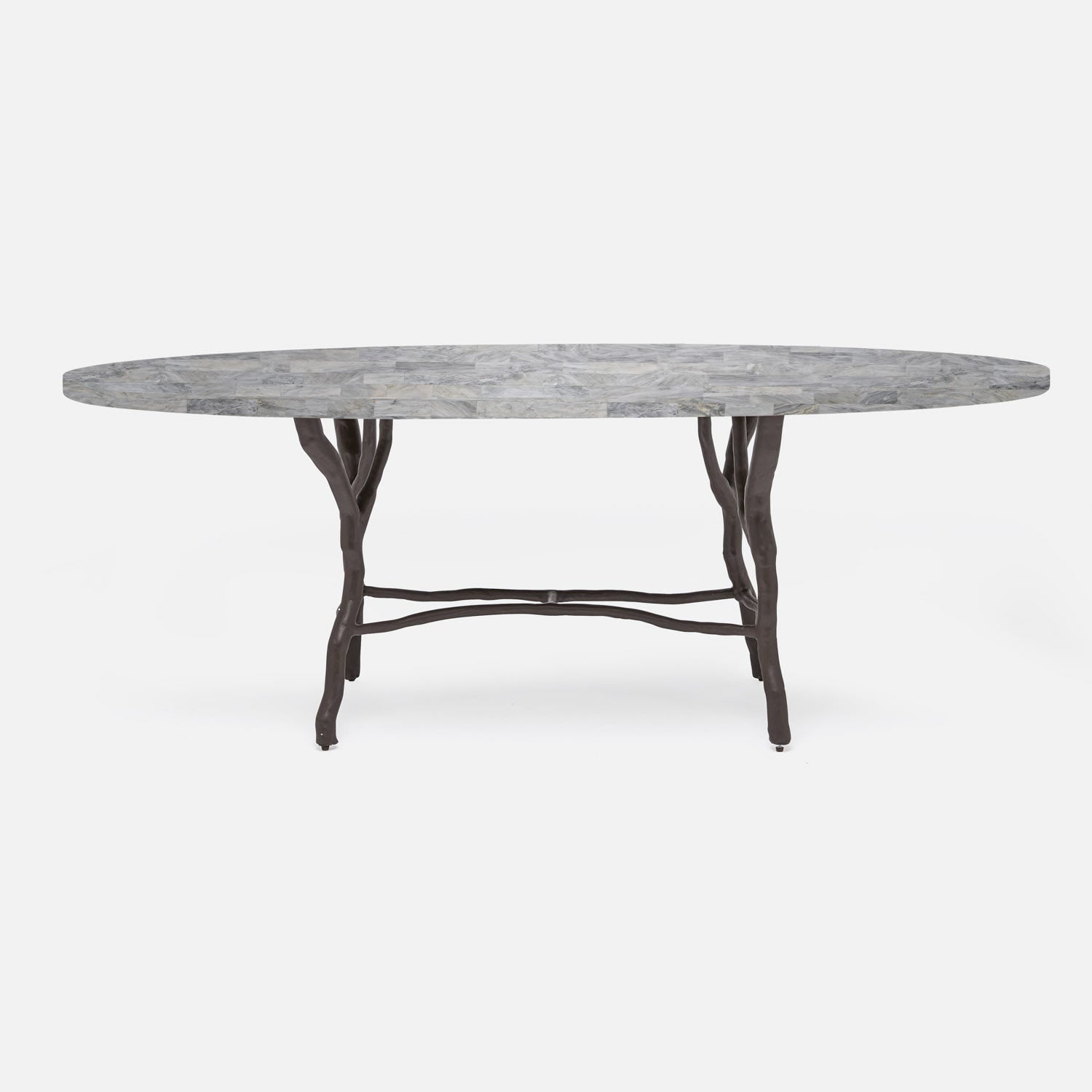 Royce Dark Bronze Oval Dining Table