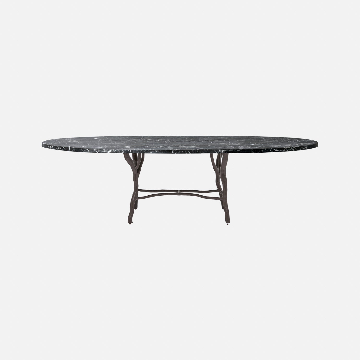 Royce Dark Bronze Oval Dining Table