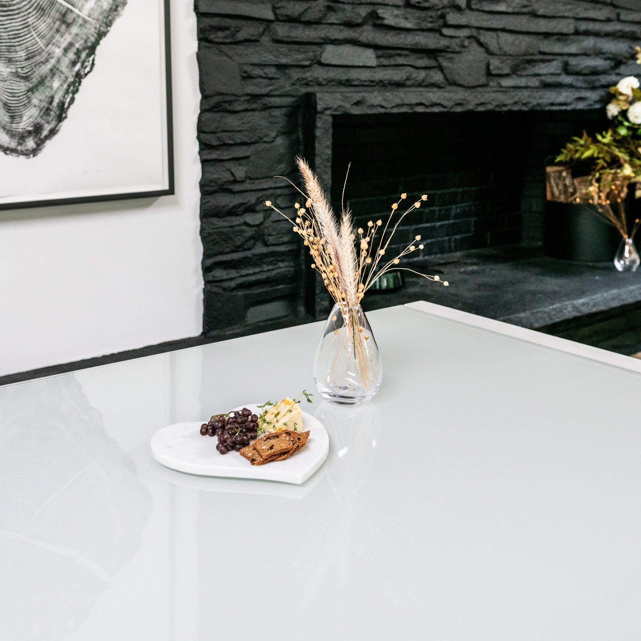 Heart White Marble Board