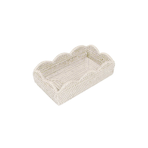 Rattan Scallop Guest Towel Holder