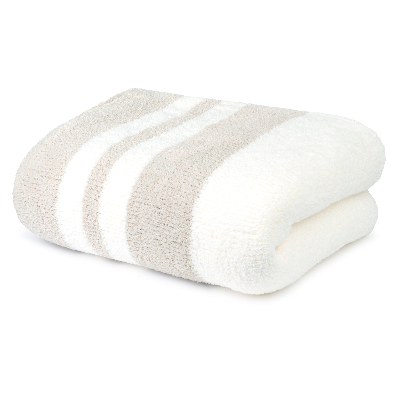 Multi Striped Queen Blanket Chenilla Cloud