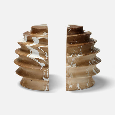 Baylor Ridged Sphere Bookend Set