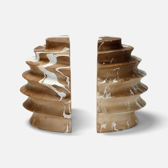 Baylor Ridged Sphere Bookend Set