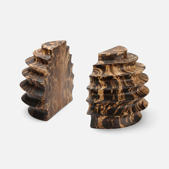 Baylor Ridged Sphere Bookend Set