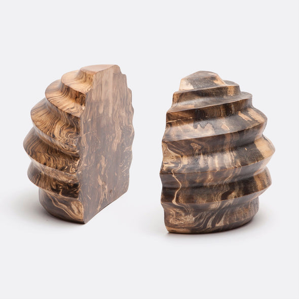 Baylor Ridged Sphere Bookend Set