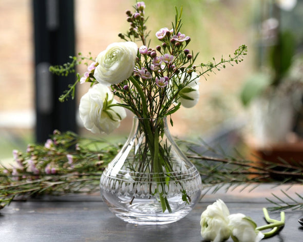 Ovals Small Crystal Vase