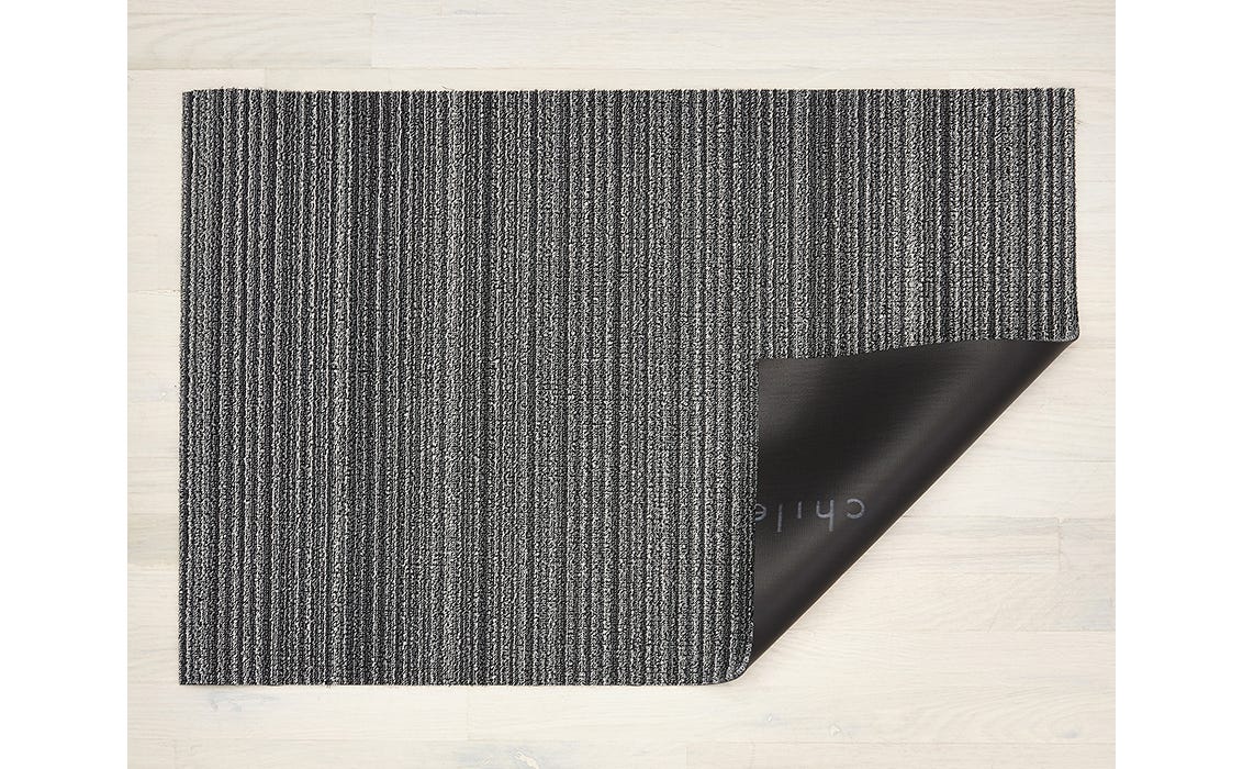 Skinny Stripe Shag Mat Rugs Chilewich 18" x 28" Shadow 