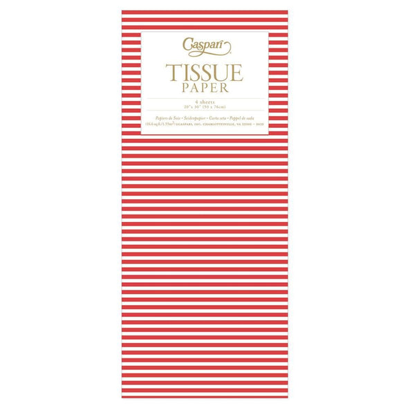 Mini Stripe Tissue Paper in Red