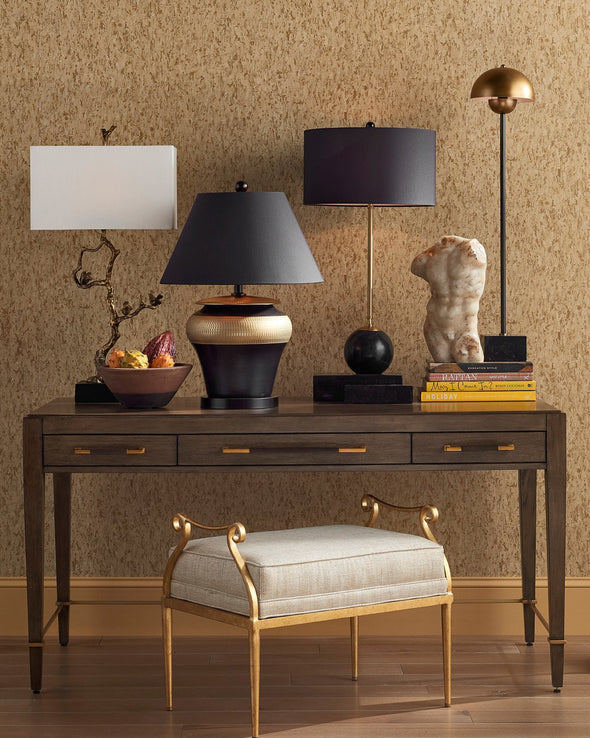 La Rue Brass Table Lamp
