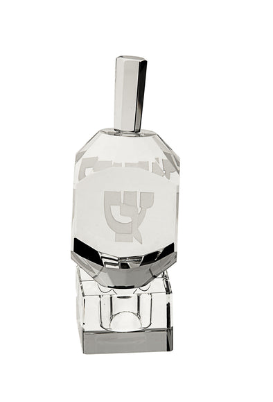 Crystal Nugget Dreidel with Clear Stand Judaica Holiday Decor Legacy Fine Gifts & Judaica   