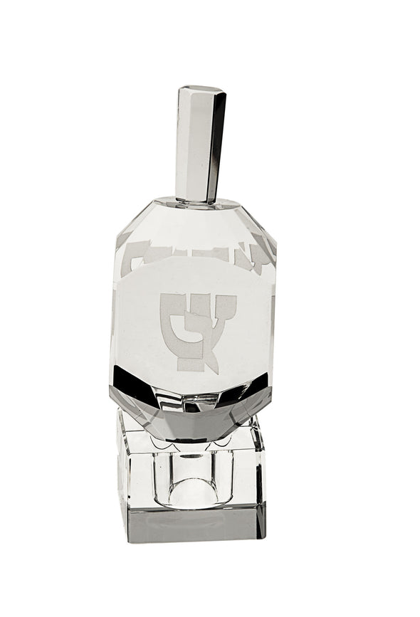Crystal Nugget Dreidel with Clear Stand