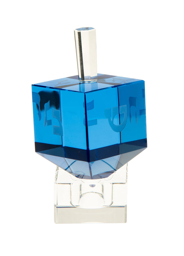 Crystal Dreidel with Clear Stand