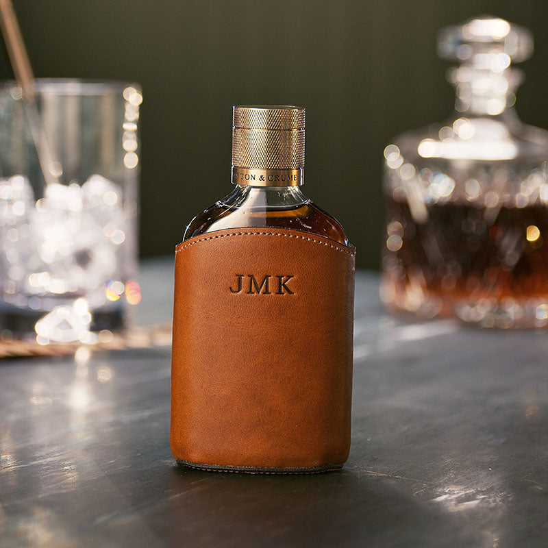 The Original Leather Glass Flask Drinkware/Barware Clayton & Crume   
