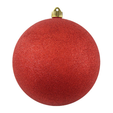 Red Glitter Shatterproof Ball Ornament Holiday Decor Christmas by Krebs   