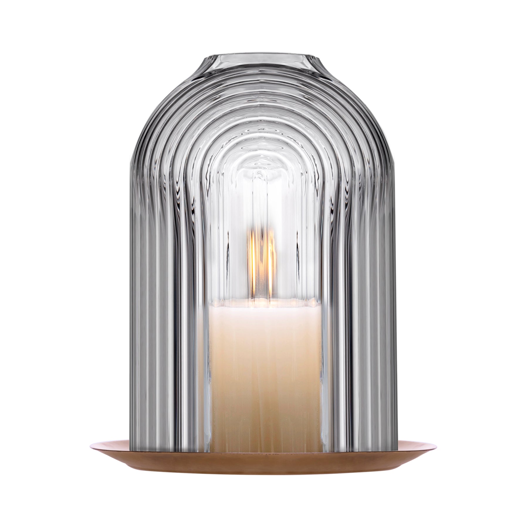 Ilo Candle Holders Home Decor Nude Glass   