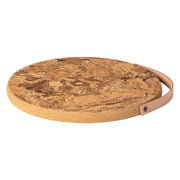 Cork Trivet with Leather Handle Tabletop Casafina   