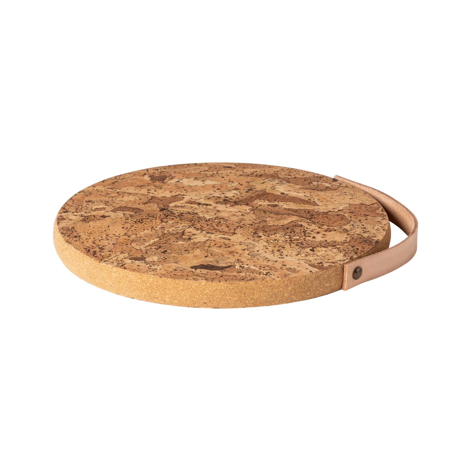 Cork Trivet with Leather Handle Tabletop Casafina   
