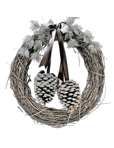 Twig Wreath w/ NO Pinecones Holiday Decor Sherri's Designs   