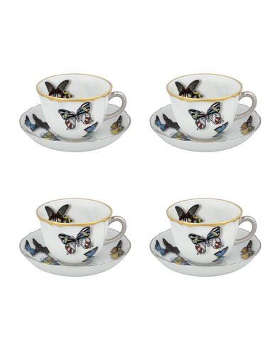 Christian Lacroix Butterfly Parade Coffee Cup & Saucer (Set of 4)