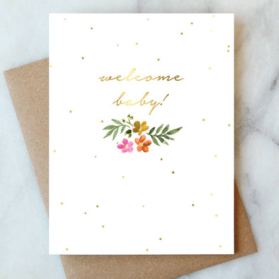 Welcome Baby Card Greeting & Note Cards Abigail Jayne Design   