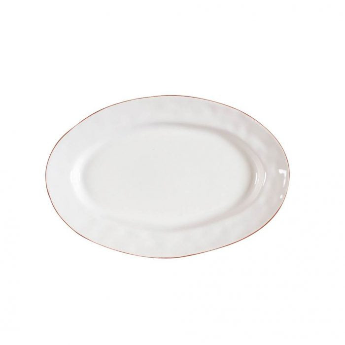 Cantaria Small Oval Platter Tabletop Skyros White  