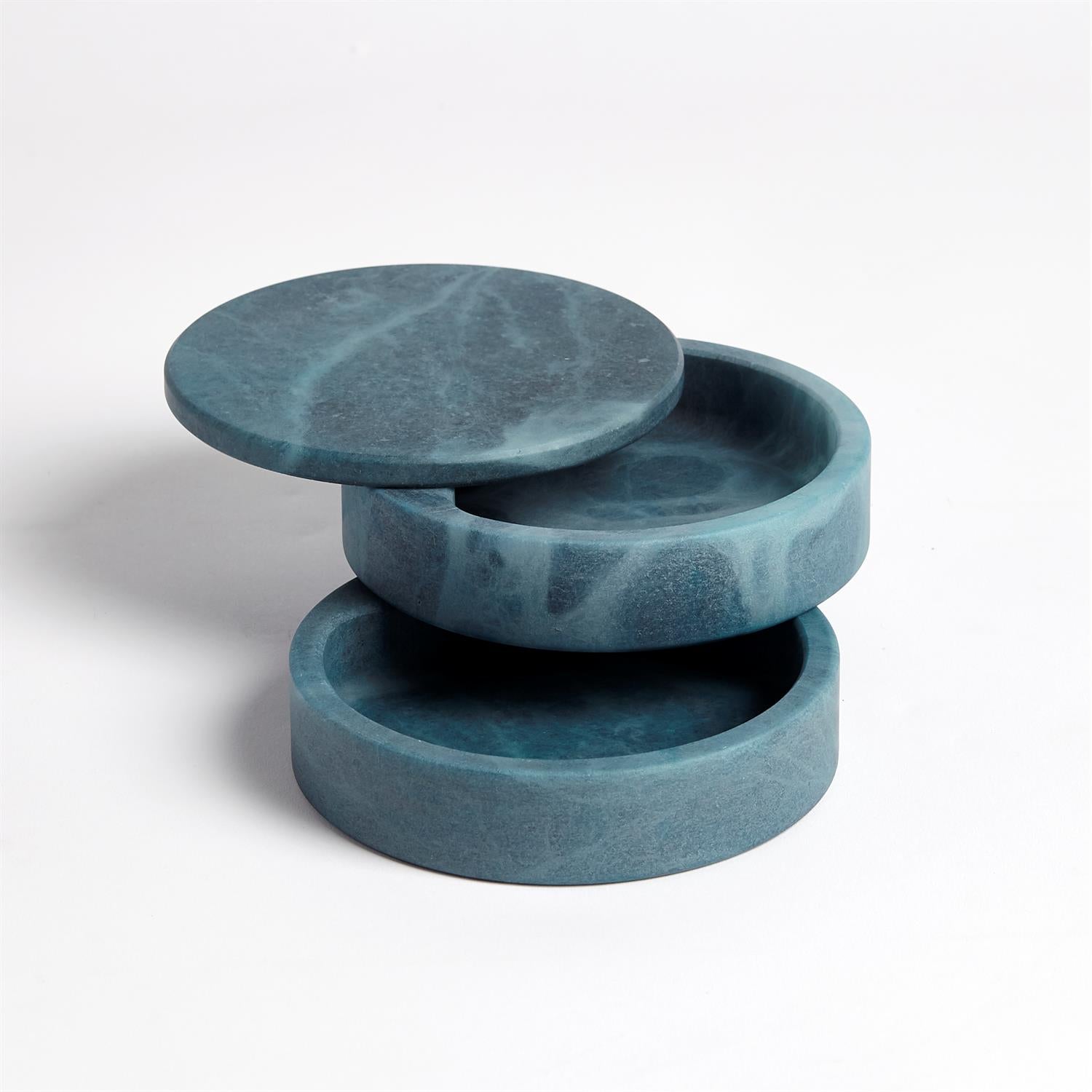 Alabaster Round Swivel Box Home Decor Global Views   