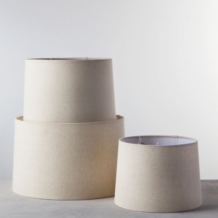 Linen Barrel Lamp Shade Lighting Simon Pearce   
