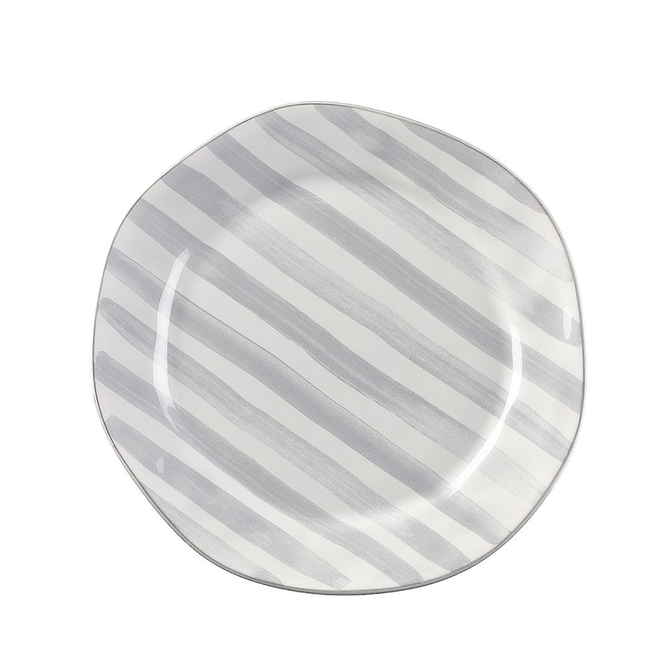 Azores Stripe Salad Tabletop Skyros Greige Shimmer  