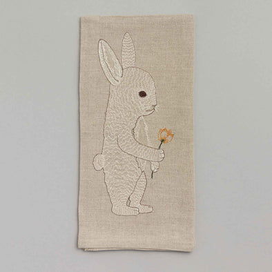 Bunny Tulip Tea Towel