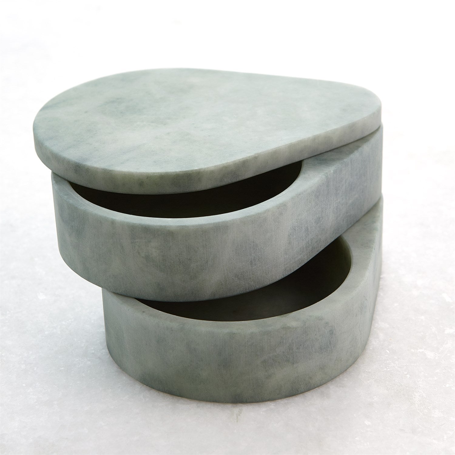 Alabaster Teardrop Double Boxes Home Decor Global Views   