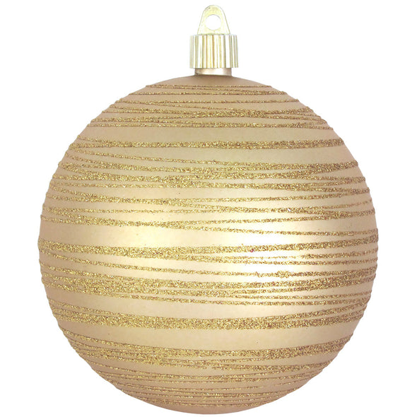 Gold Dust Shatterproof Ball With Gold Tangles Holiday Decor Christmas by Krebs   