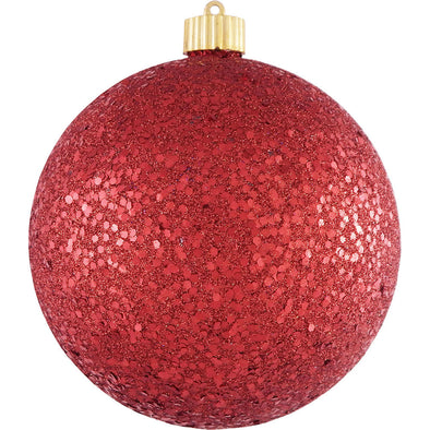 Red Glitz Shatterproof Ball Ornament Holiday Decor Christmas by Krebs   