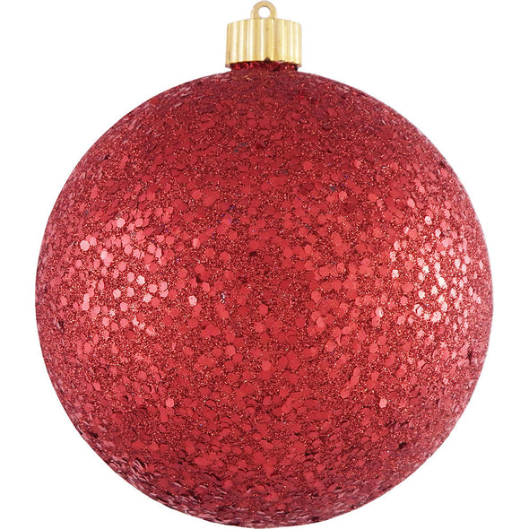 Red Glitz Shatterproof Ball Ornament Holiday Decor Christmas by Krebs   