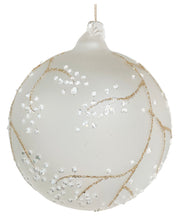 Glitter Branch Ball Ornament Holiday Decor Shishi   