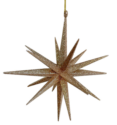 Glitter 3D Star Ornament Holiday Decor Shishi   