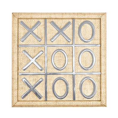 XOXO Faux Grasscloth Classic Tic Tac Toe