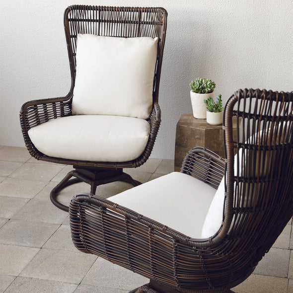 Sorrento Outdoor Swivel Lounge Chair - Espresso