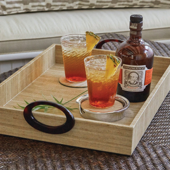 Tortoise Handled Tray Home Decor Mariposa   