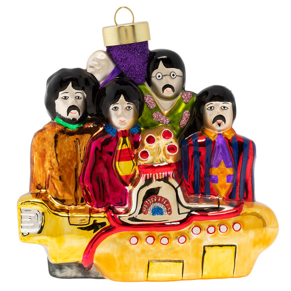 Yellow Submarine With The Beatles Ornament