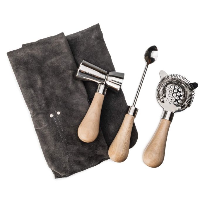 Beechwood Handled Barware + Leather Sheath Drinkware/Barware Simon Pearce   