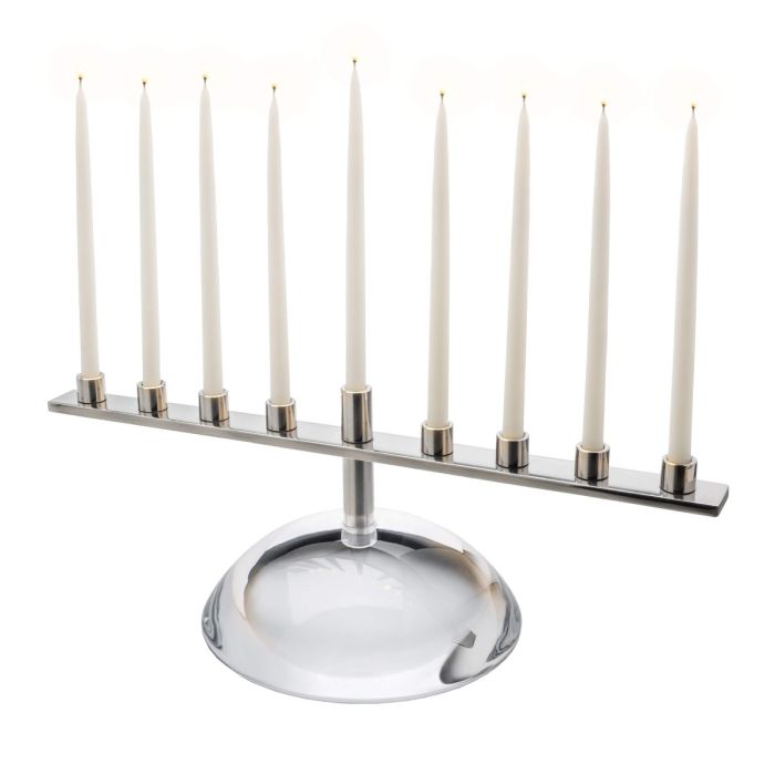 Riverstone Menorah Judaica Holiday Decor Simon Pearce   