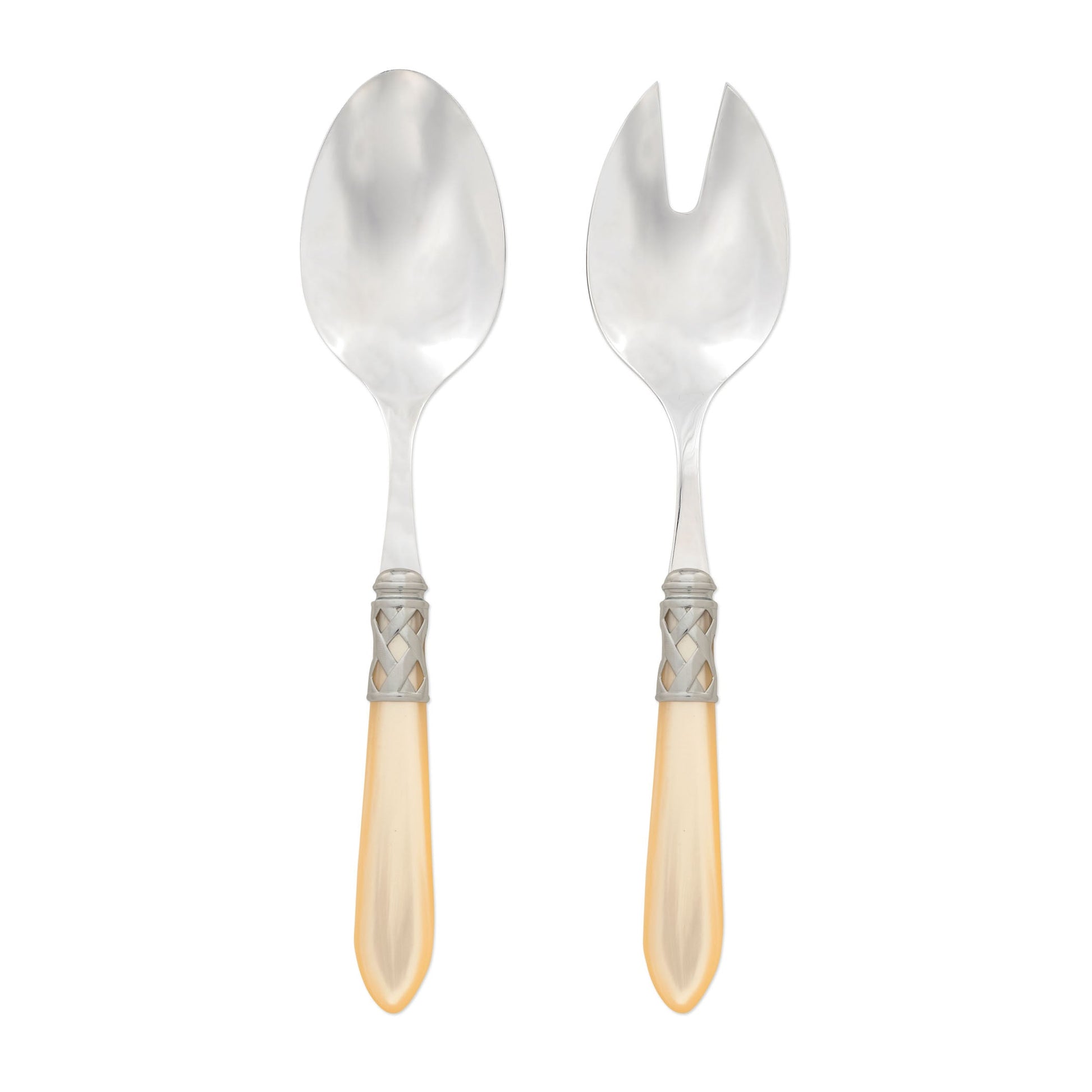 Aladdin Antique Salad Server Set Tabletop Vietri Ivory  